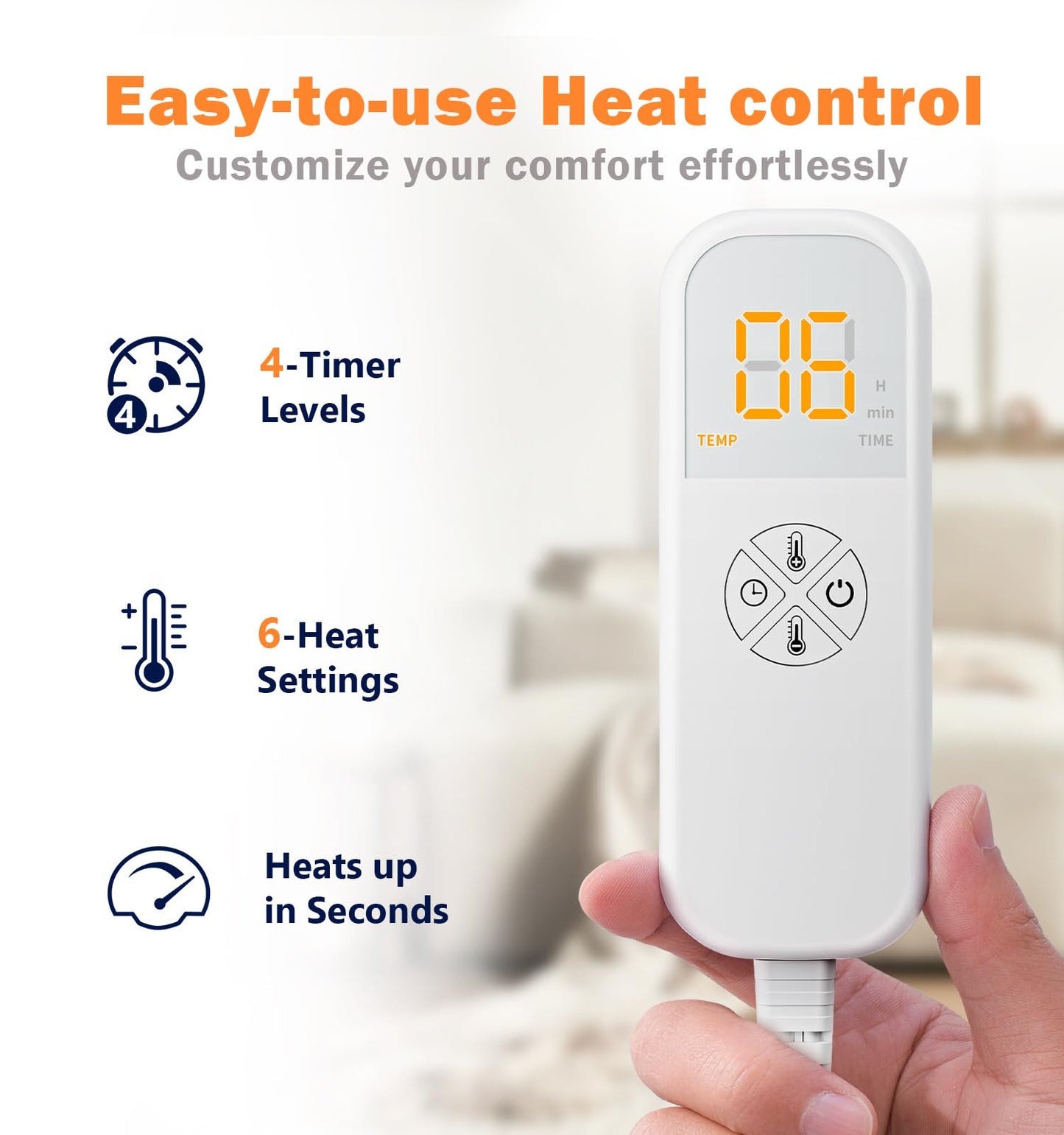 17"x33" Heating Pad for Back Pain Relief, Electric Heating Pads for Neck/Shoulder/Muscle Pain, Auto Off, 6 Heat Settings - Mothers Day Christmas Gifts for Women Mom Sister Wife Grandma